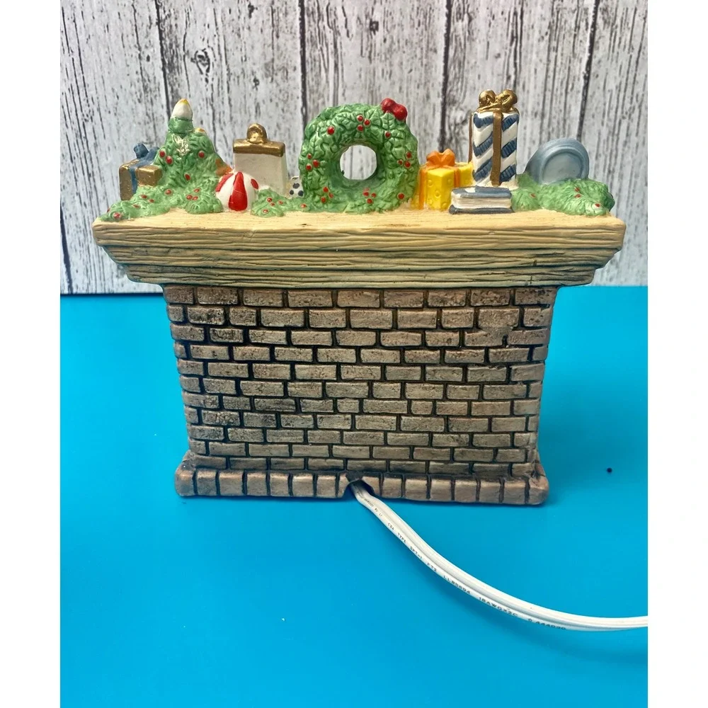 Light Up Christmas Fireplace Village‎ House Tabletop Decor with Lights
